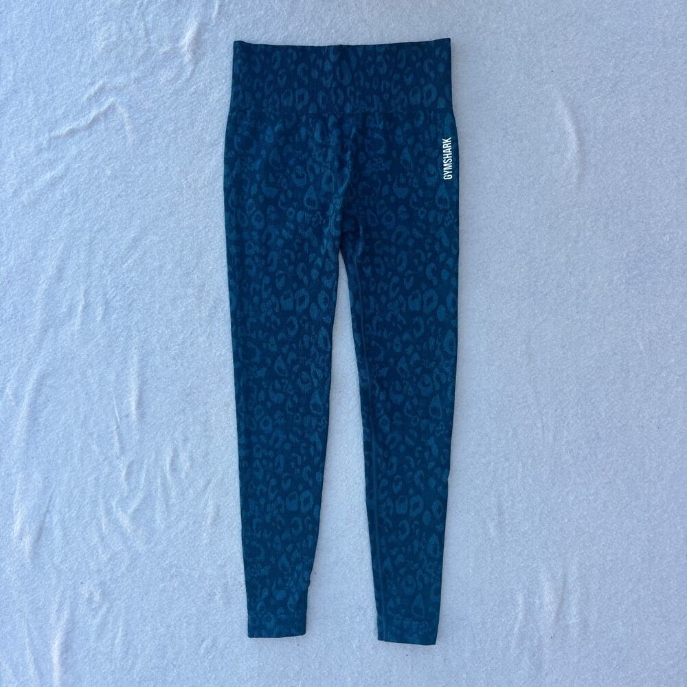 Gymshark Adapt Animal Seamless Leggings Women’s Blue High Waist Ruched - No Size